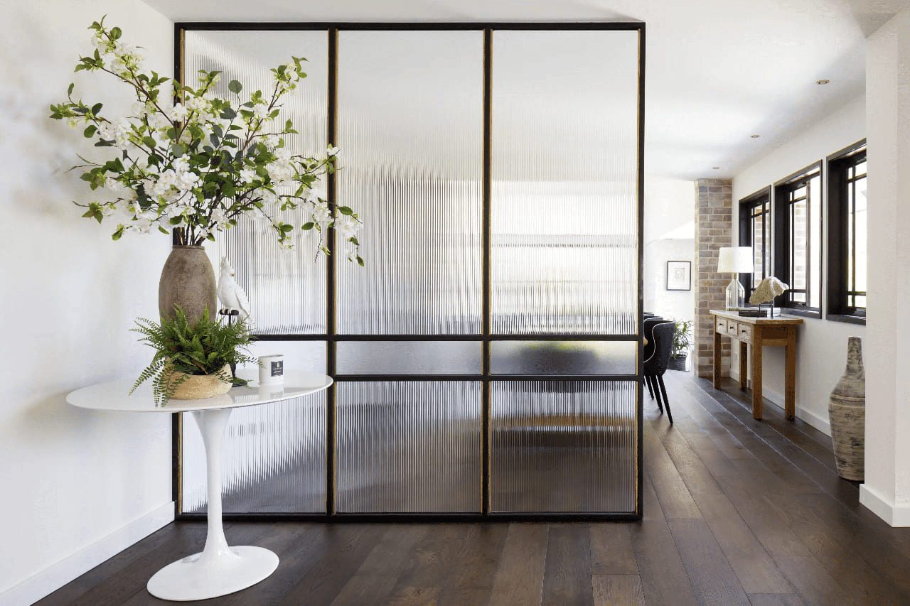 reeded glass